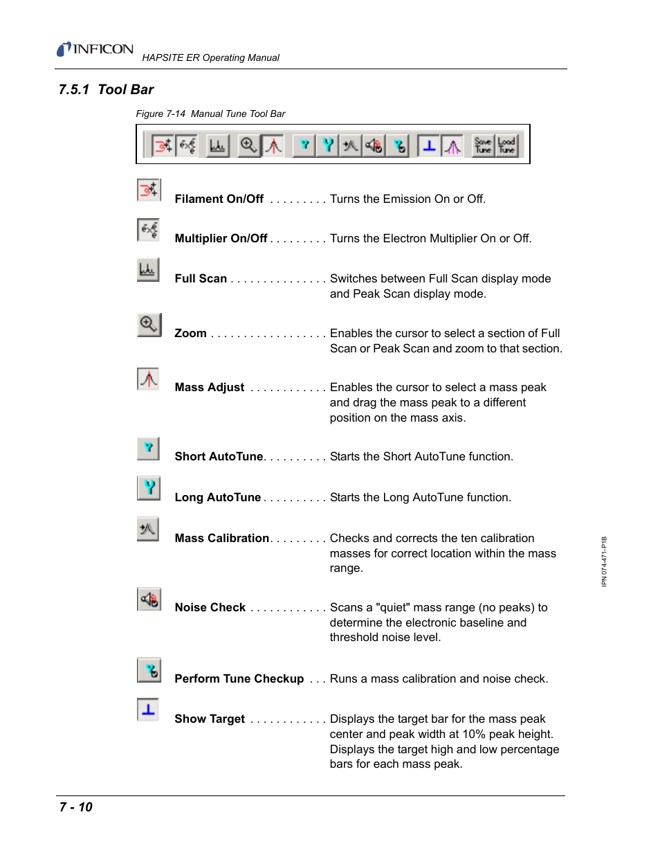 1 tool bar | INFICON HAPSITE ER Chemical Identification System User Manual | Page 236 / 560