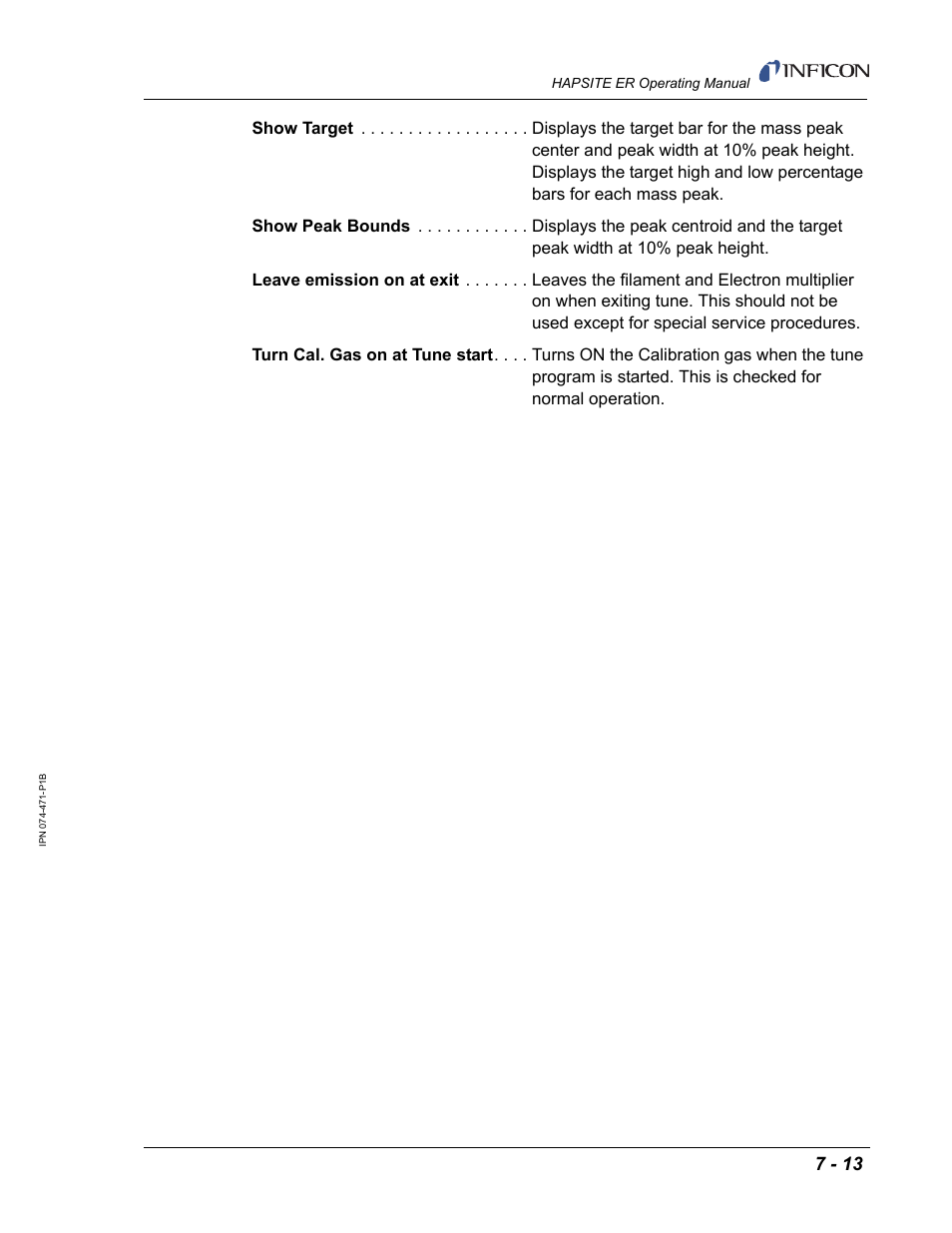 INFICON HAPSITE ER Chemical Identification System User Manual | Page 239 / 560