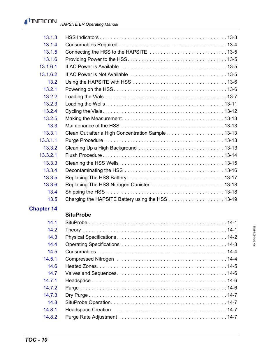 INFICON HAPSITE ER Chemical Identification System User Manual | Page 24 / 560