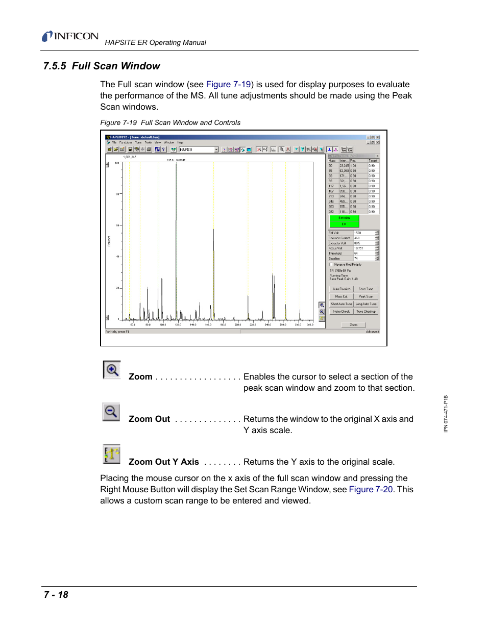 5 full scan window | INFICON HAPSITE ER Chemical Identification System User Manual | Page 244 / 560