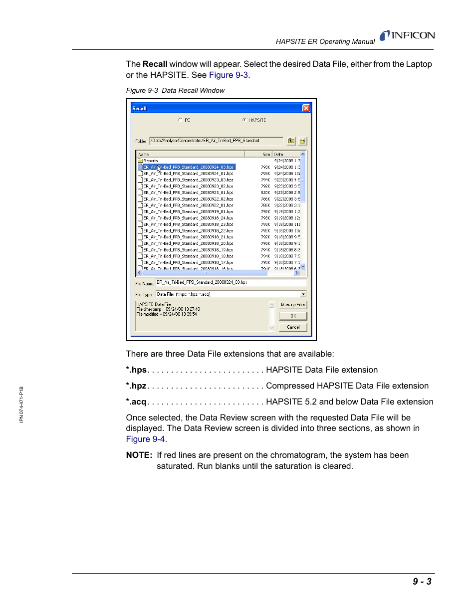 INFICON HAPSITE ER Chemical Identification System User Manual | Page 289 / 560