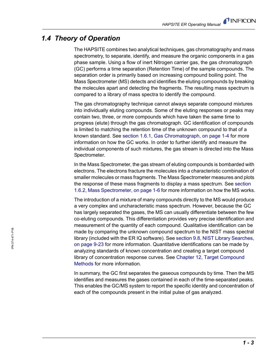 4 theory of operation | INFICON HAPSITE ER Chemical Identification System User Manual | Page 31 / 560