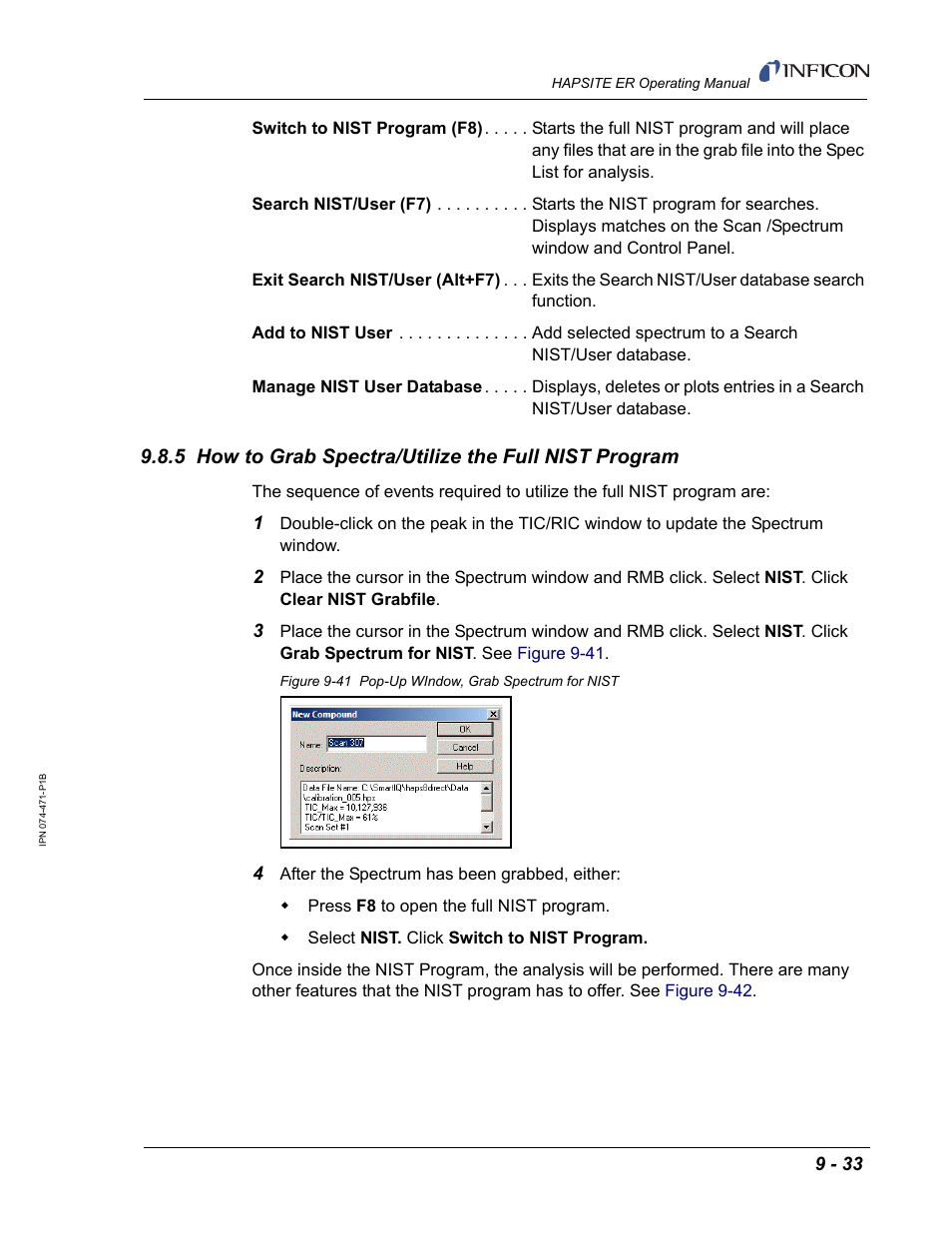 INFICON HAPSITE ER Chemical Identification System User Manual | Page 319 / 560