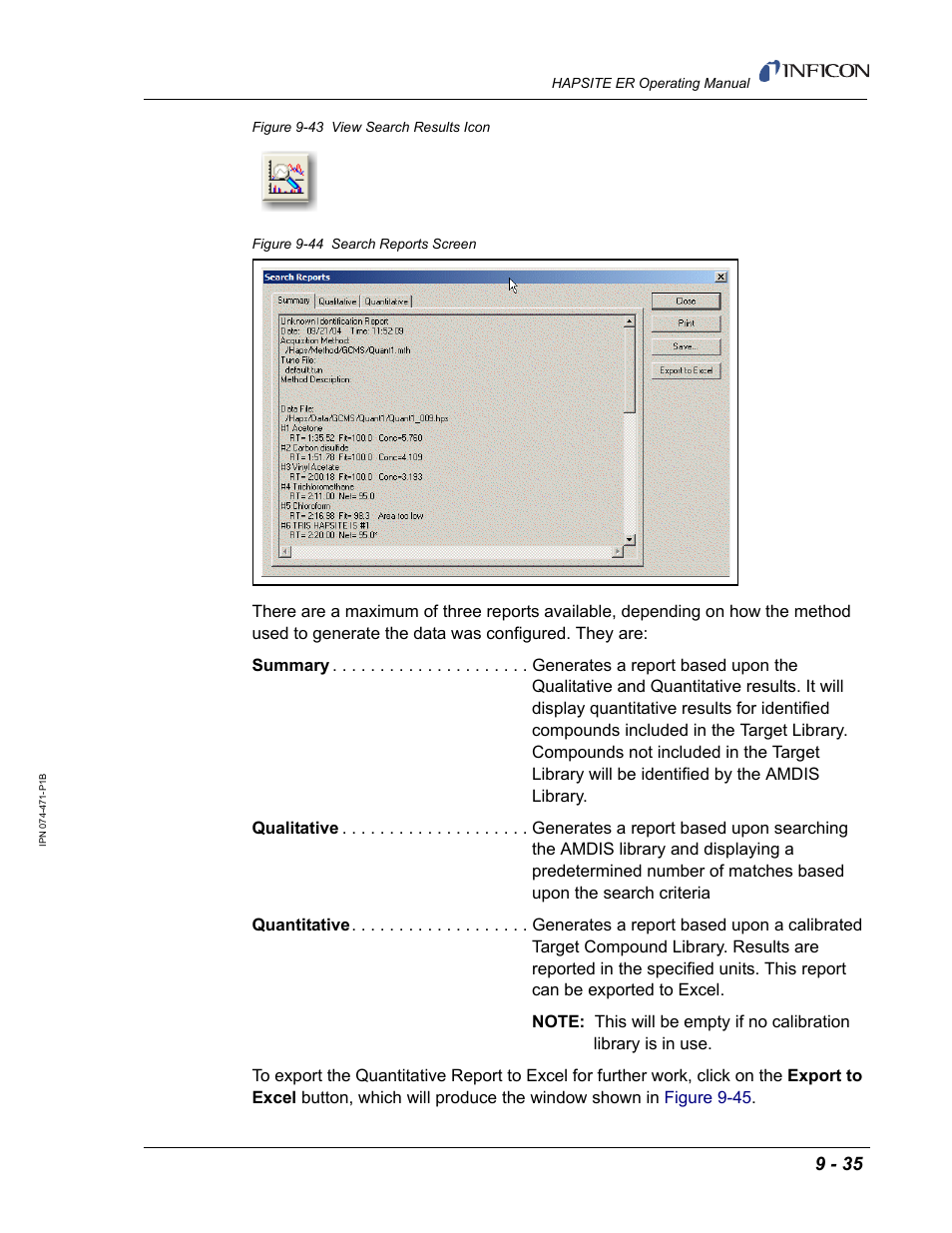 INFICON HAPSITE ER Chemical Identification System User Manual | Page 321 / 560