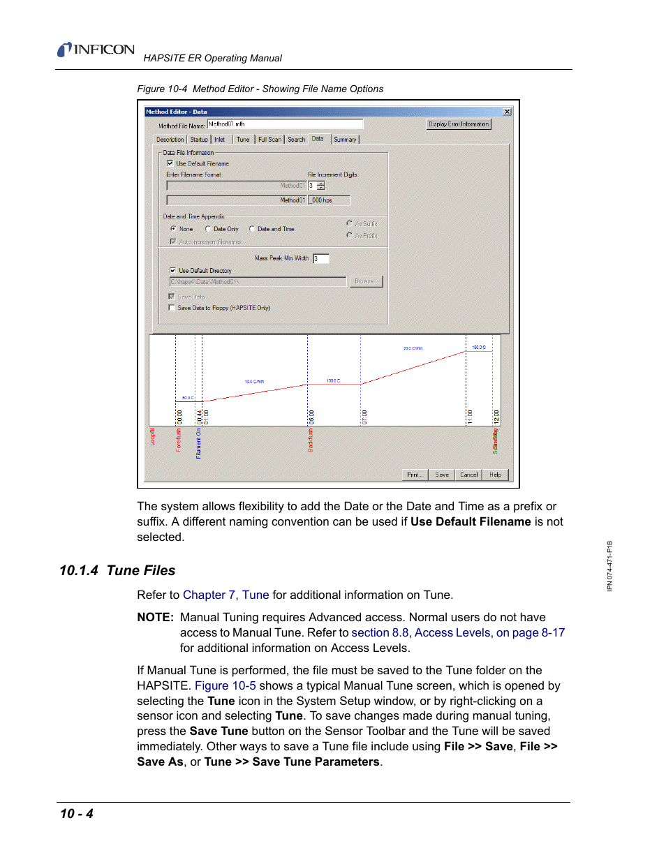 4 tune files | INFICON HAPSITE ER Chemical Identification System User Manual | Page 328 / 560