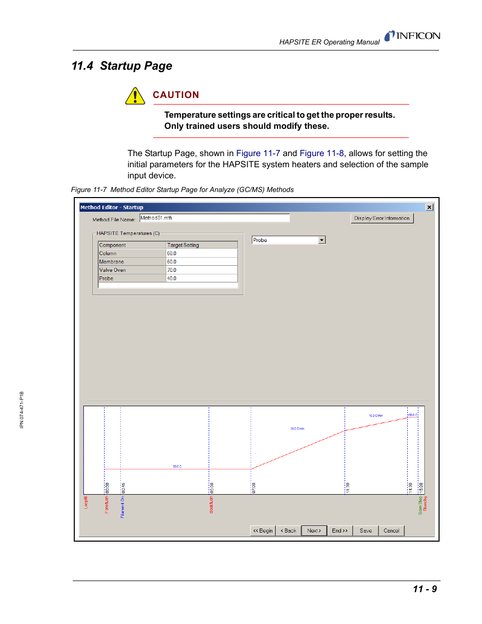 4 startup page, Caution | INFICON HAPSITE ER Chemical Identification System User Manual | Page 347 / 560