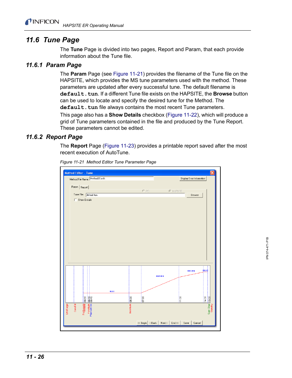 6 tune page, 1 param page, 2 report page | INFICON HAPSITE ER Chemical Identification System User Manual | Page 364 / 560