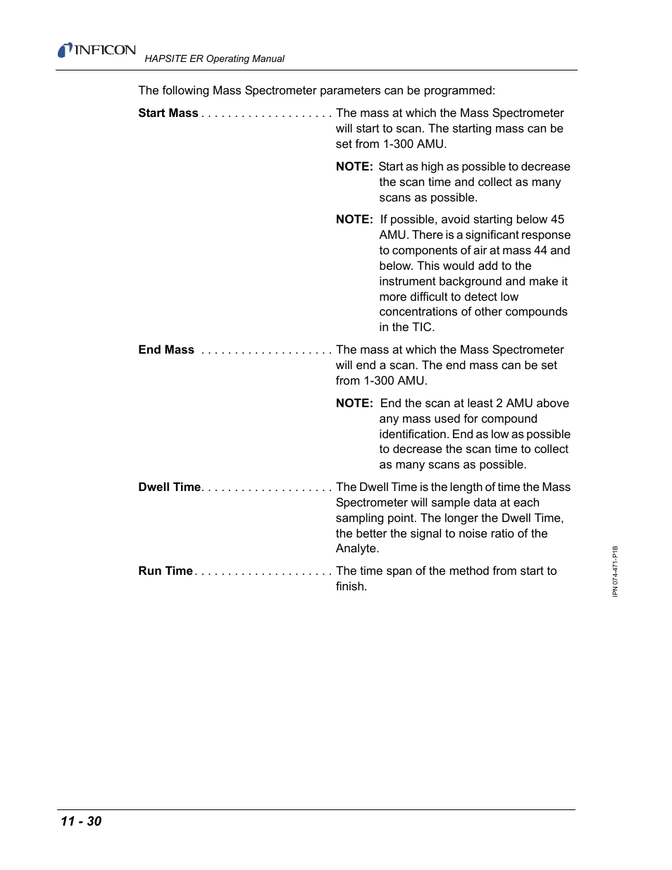 INFICON HAPSITE ER Chemical Identification System User Manual | Page 368 / 560