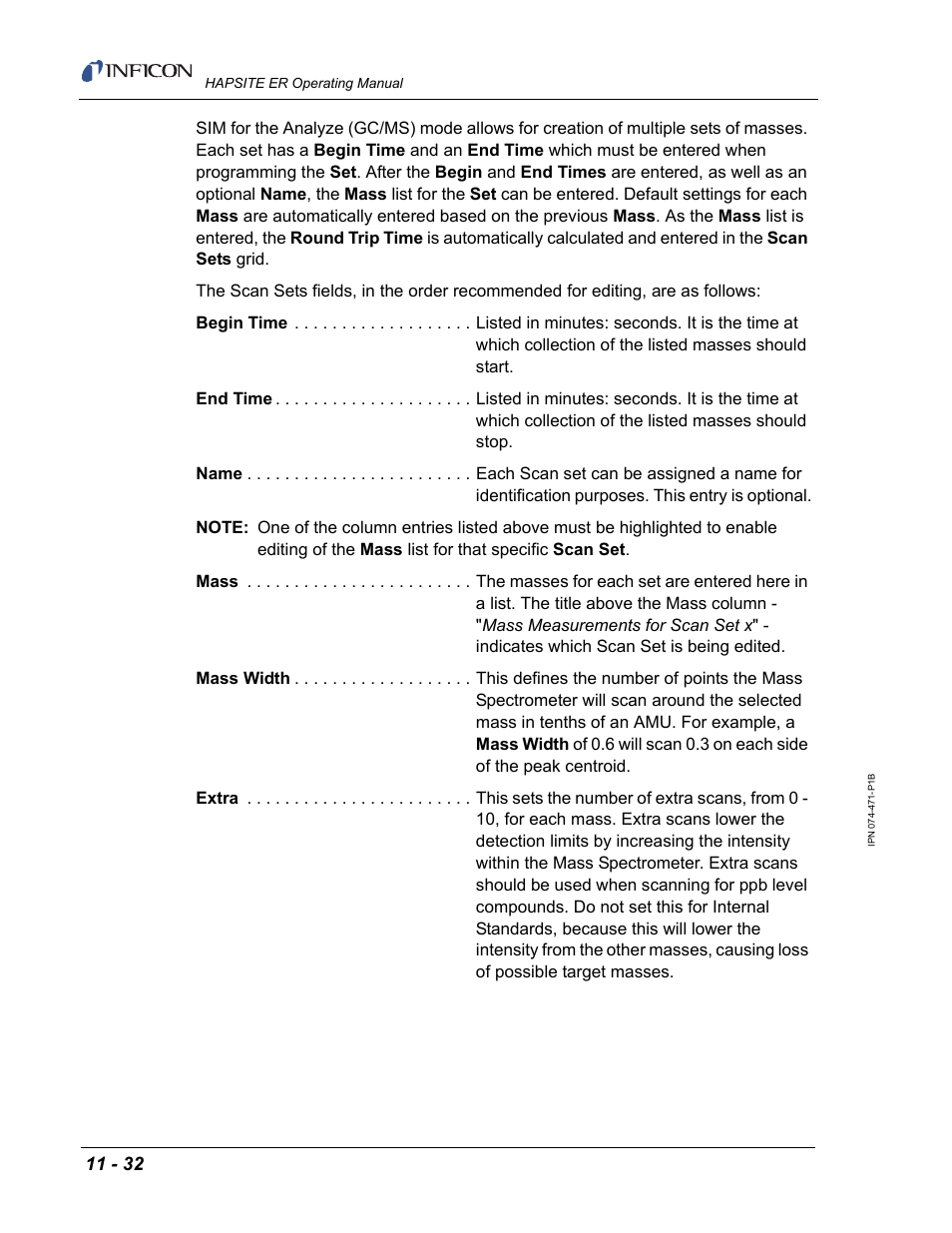 INFICON HAPSITE ER Chemical Identification System User Manual | Page 370 / 560