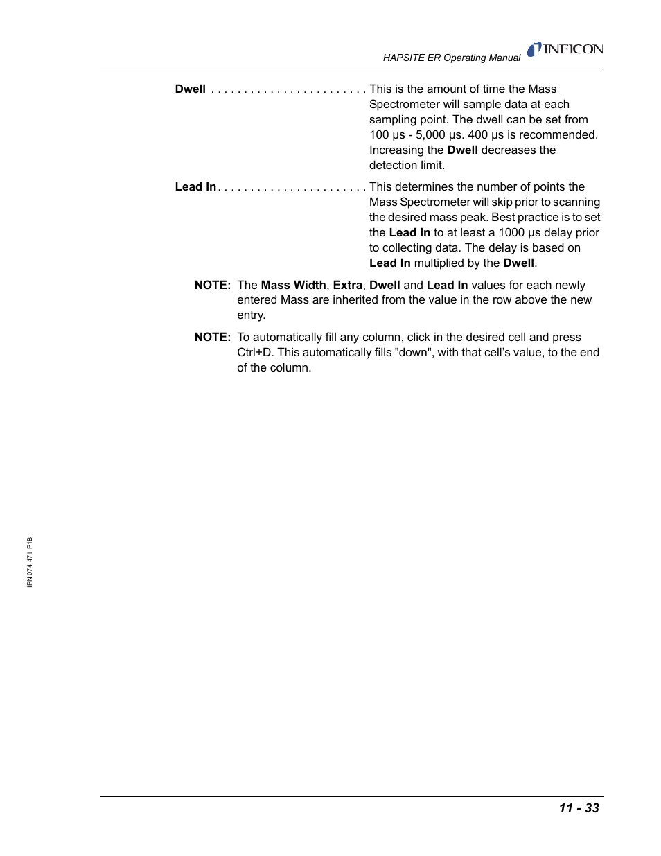 INFICON HAPSITE ER Chemical Identification System User Manual | Page 371 / 560