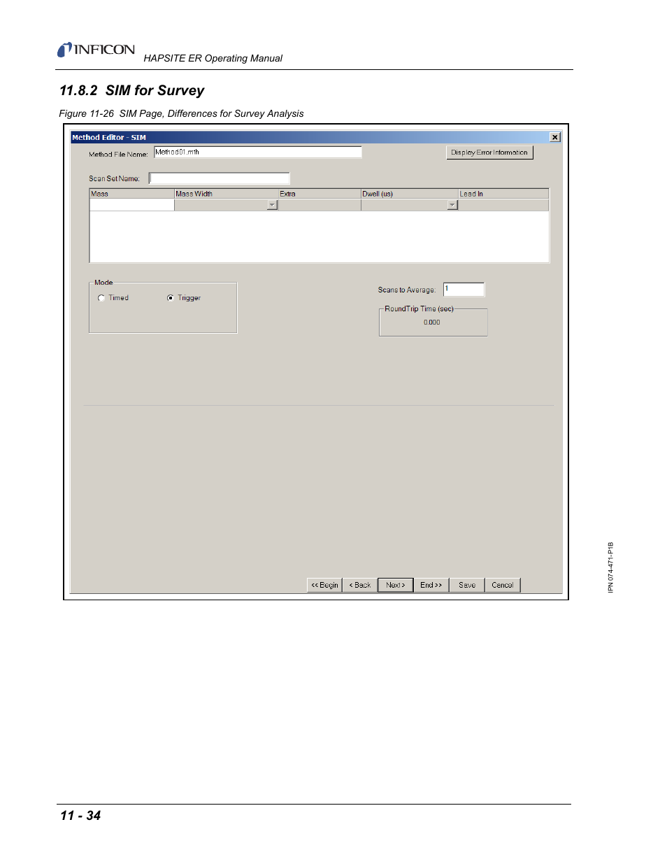 2 sim for survey | INFICON HAPSITE ER Chemical Identification System User Manual | Page 372 / 560