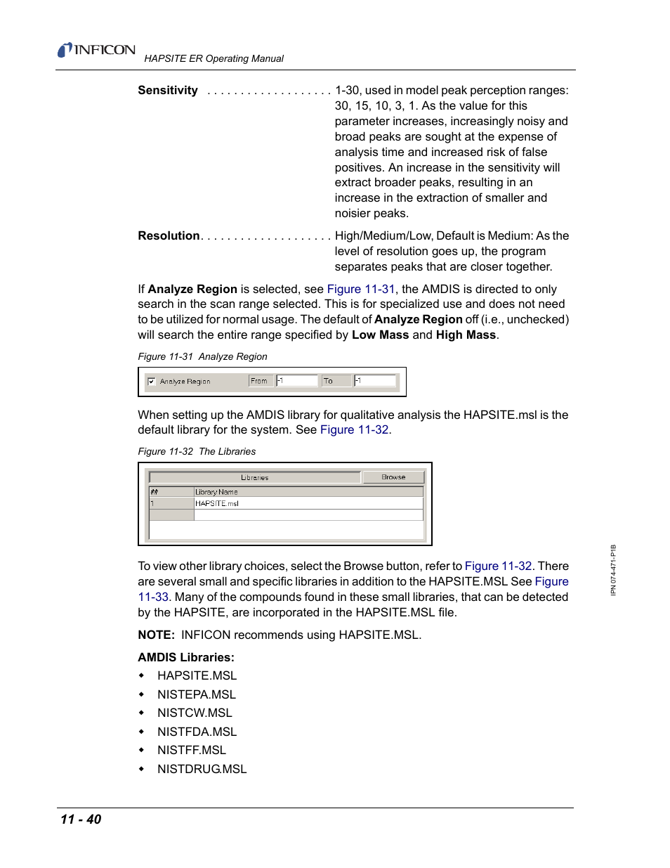 INFICON HAPSITE ER Chemical Identification System User Manual | Page 378 / 560