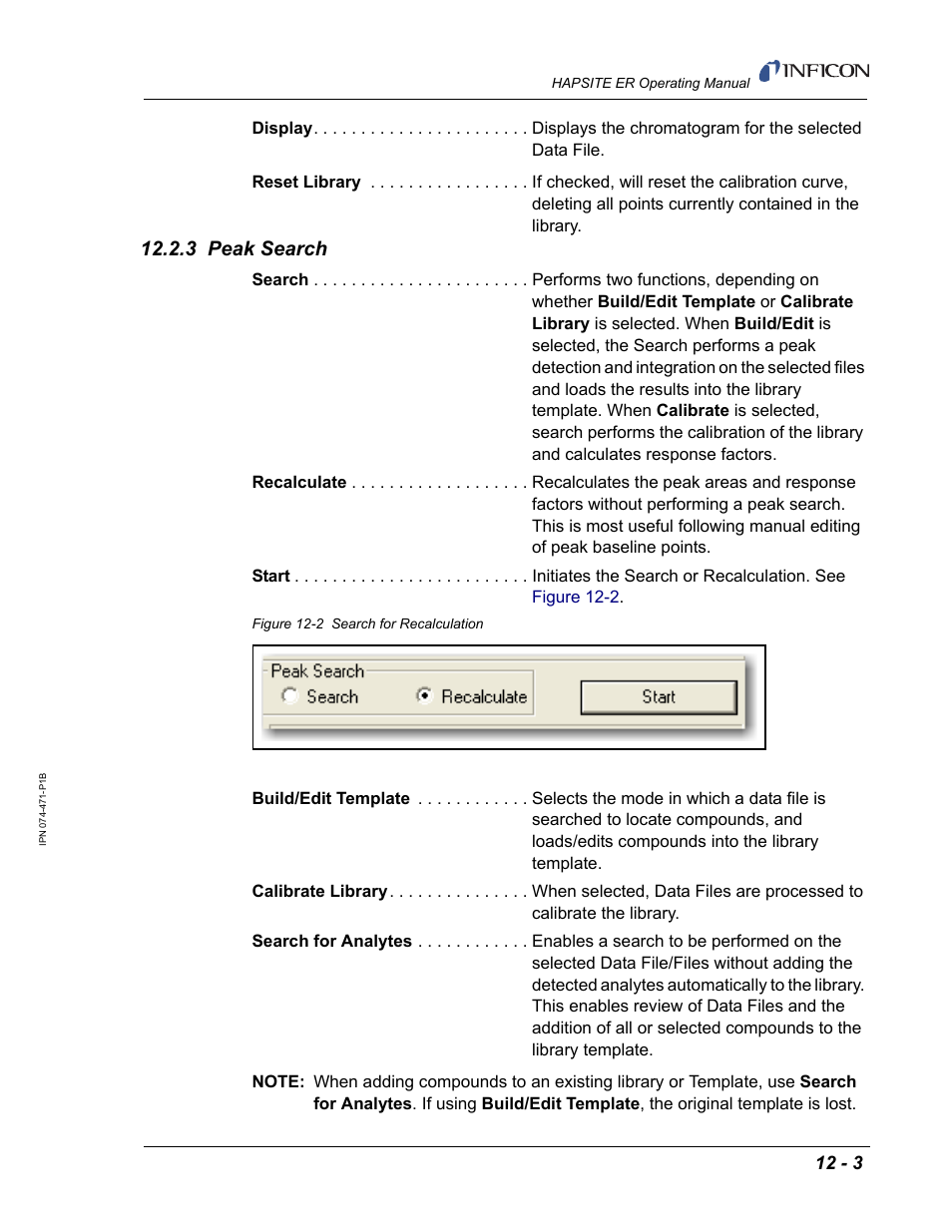 3 peak search | INFICON HAPSITE ER Chemical Identification System User Manual | Page 399 / 560