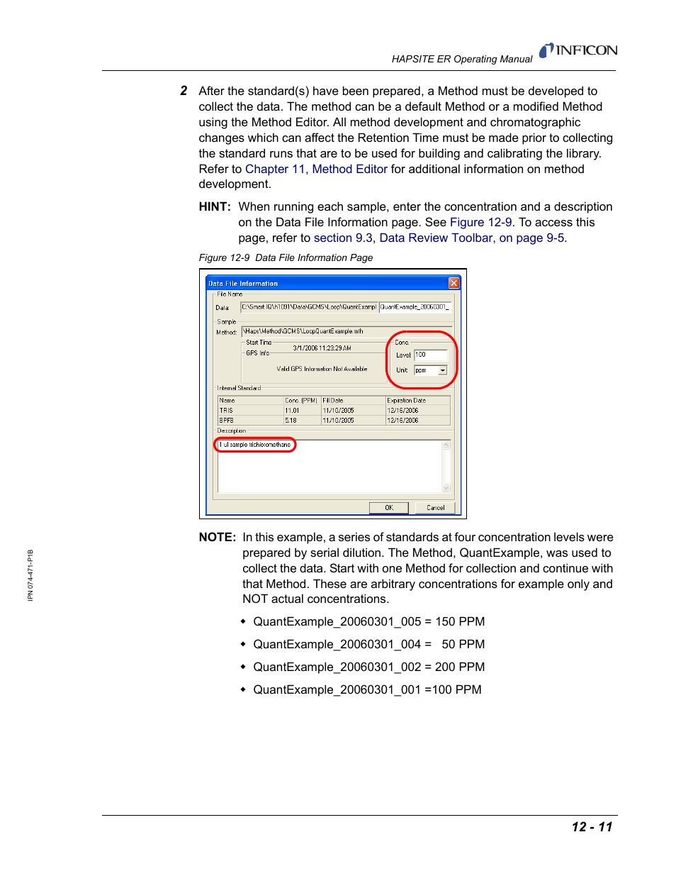 INFICON HAPSITE ER Chemical Identification System User Manual | Page 407 / 560