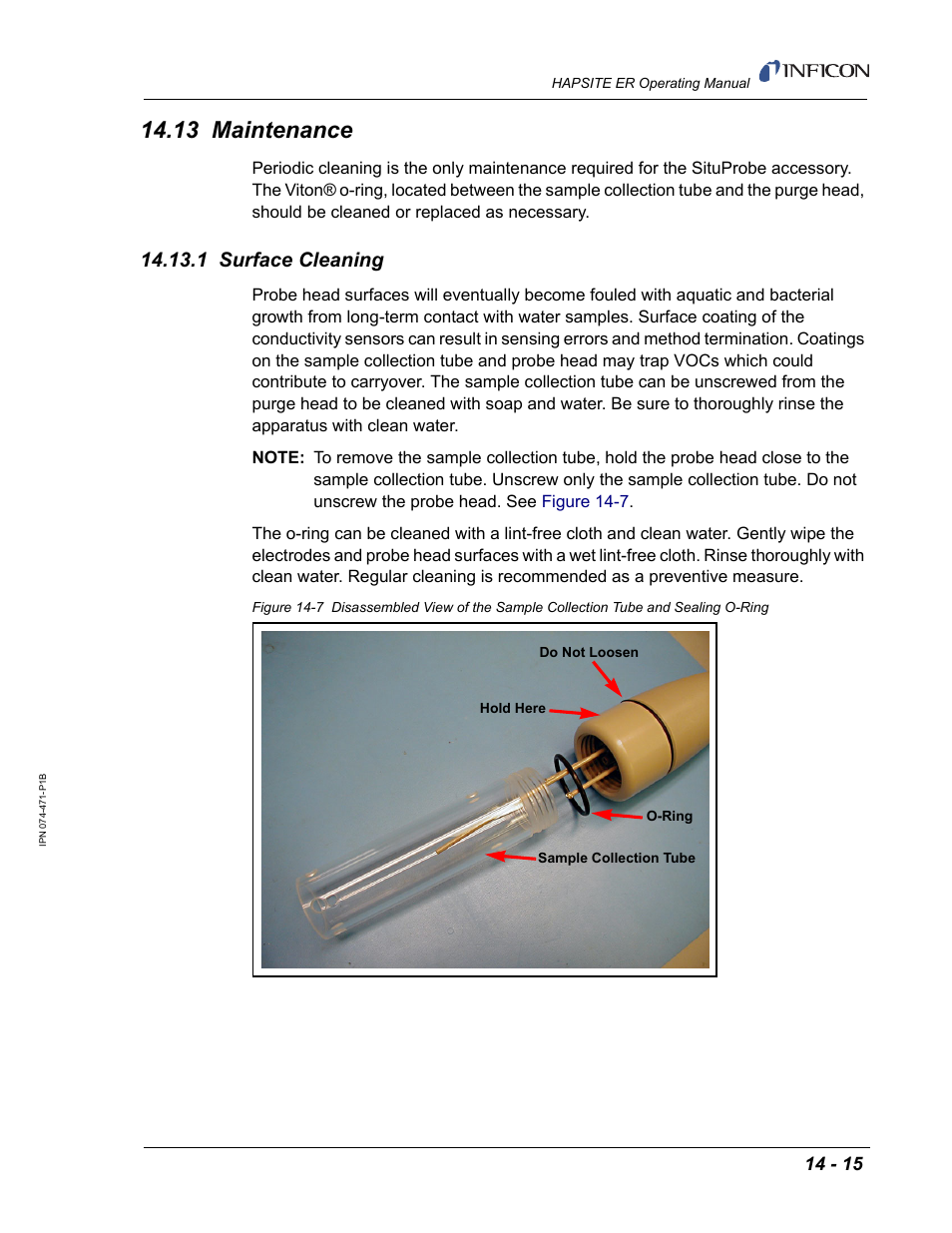 13 maintenance, 1 surface cleaning | INFICON HAPSITE ER Chemical Identification System User Manual | Page 451 / 560