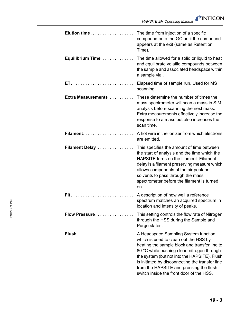 INFICON HAPSITE ER Chemical Identification System User Manual | Page 533 / 560