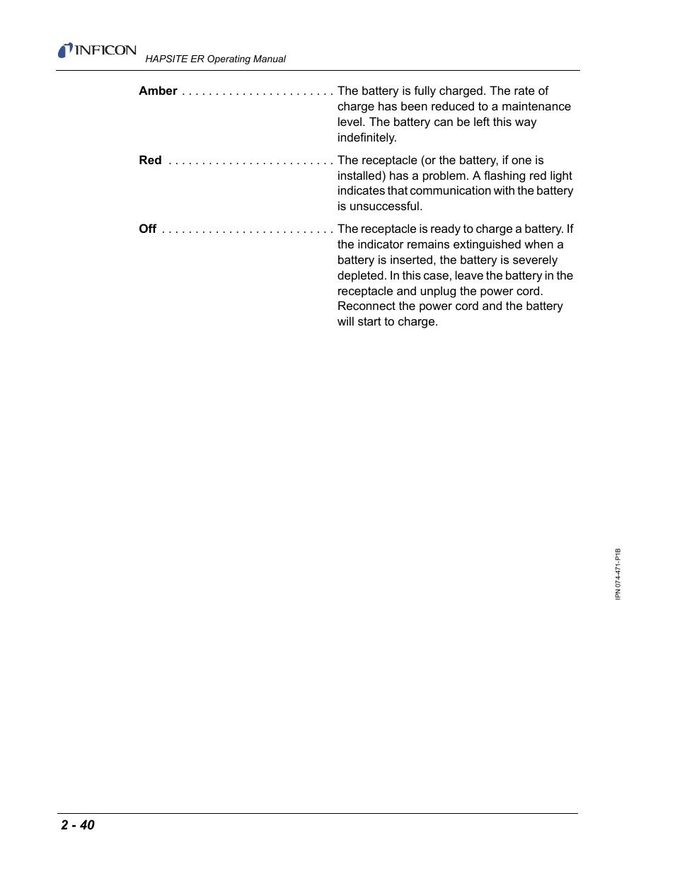 INFICON HAPSITE ER Chemical Identification System User Manual | Page 78 / 560