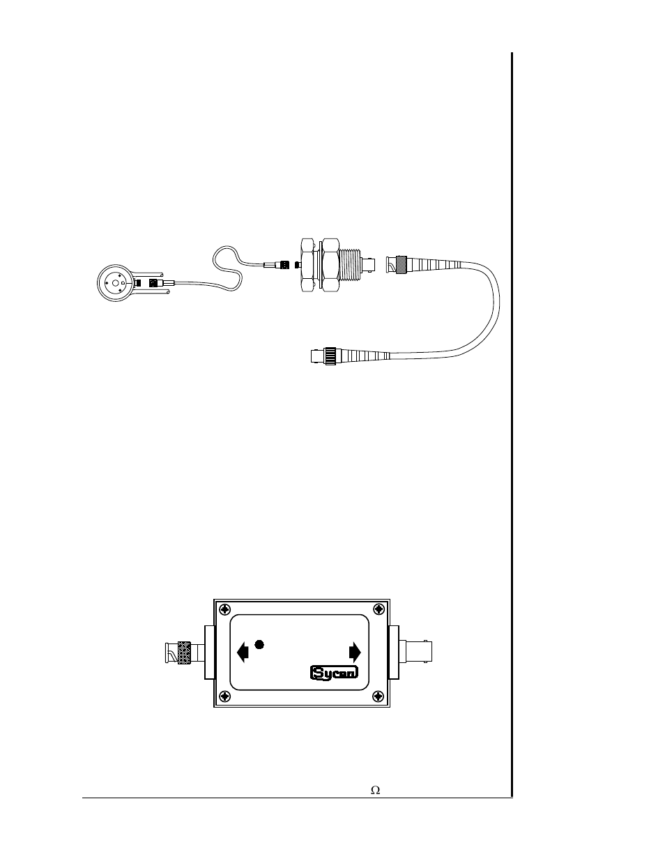 Persistent crystal fail indication, Section 6.3, Figure 6.1: sensor and feed through connections | Figure 6.2: test oscillator osc-100a | INFICON STM-100/MF Thin Film Deposition Monitor User Manual | Page 74 / 99