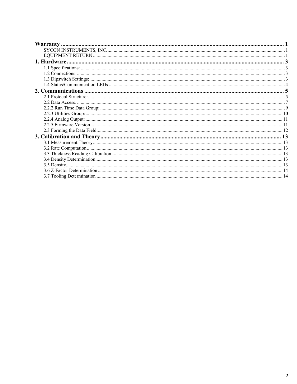 INFICON STM-1 Thin Film Deposition Monitor User Manual | Page 2 / 16