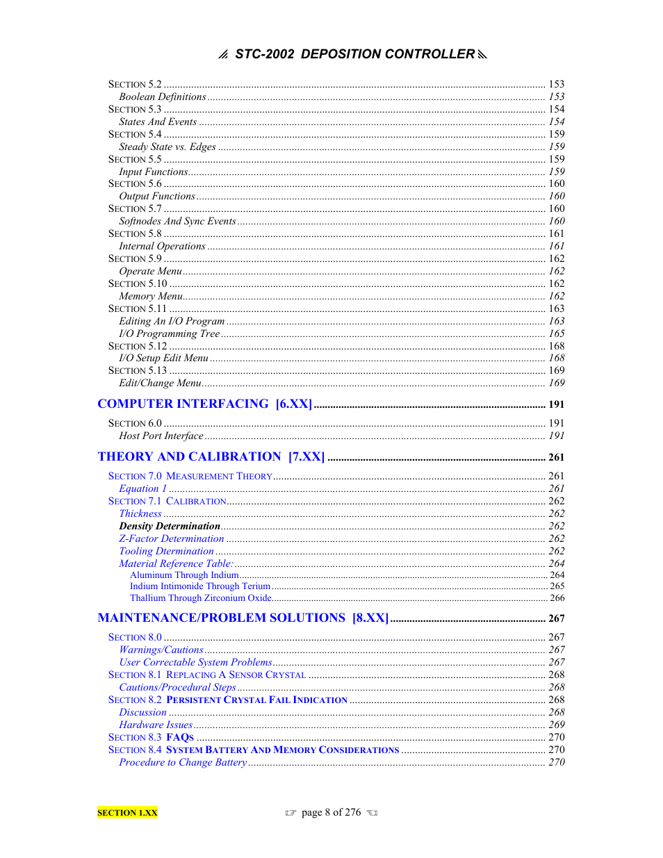 INFICON STC-2002 Thin Film Deposition Controller Operating Manual User Manual | Page 10 / 278