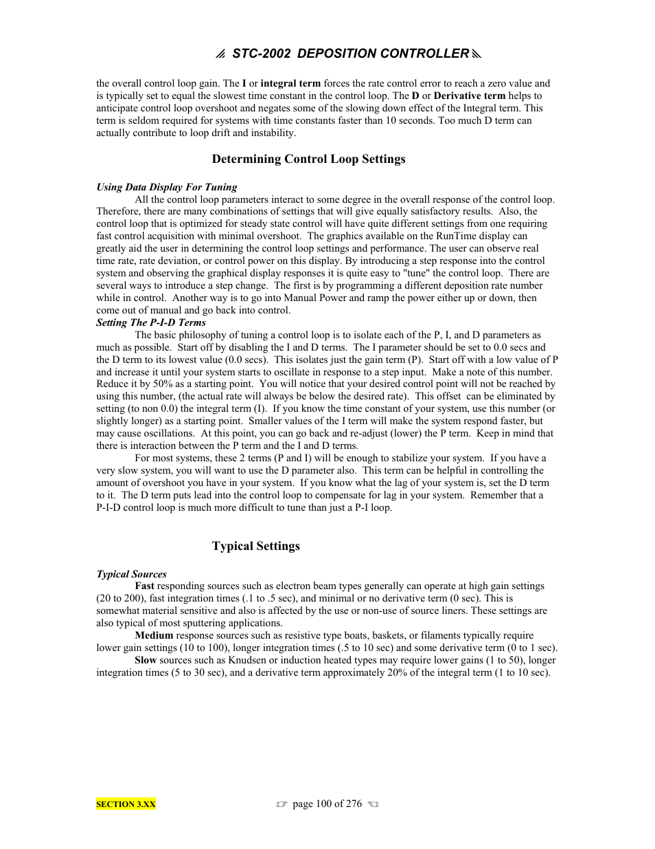 INFICON STC-2002 Thin Film Deposition Controller Operating Manual User Manual | Page 102 / 278