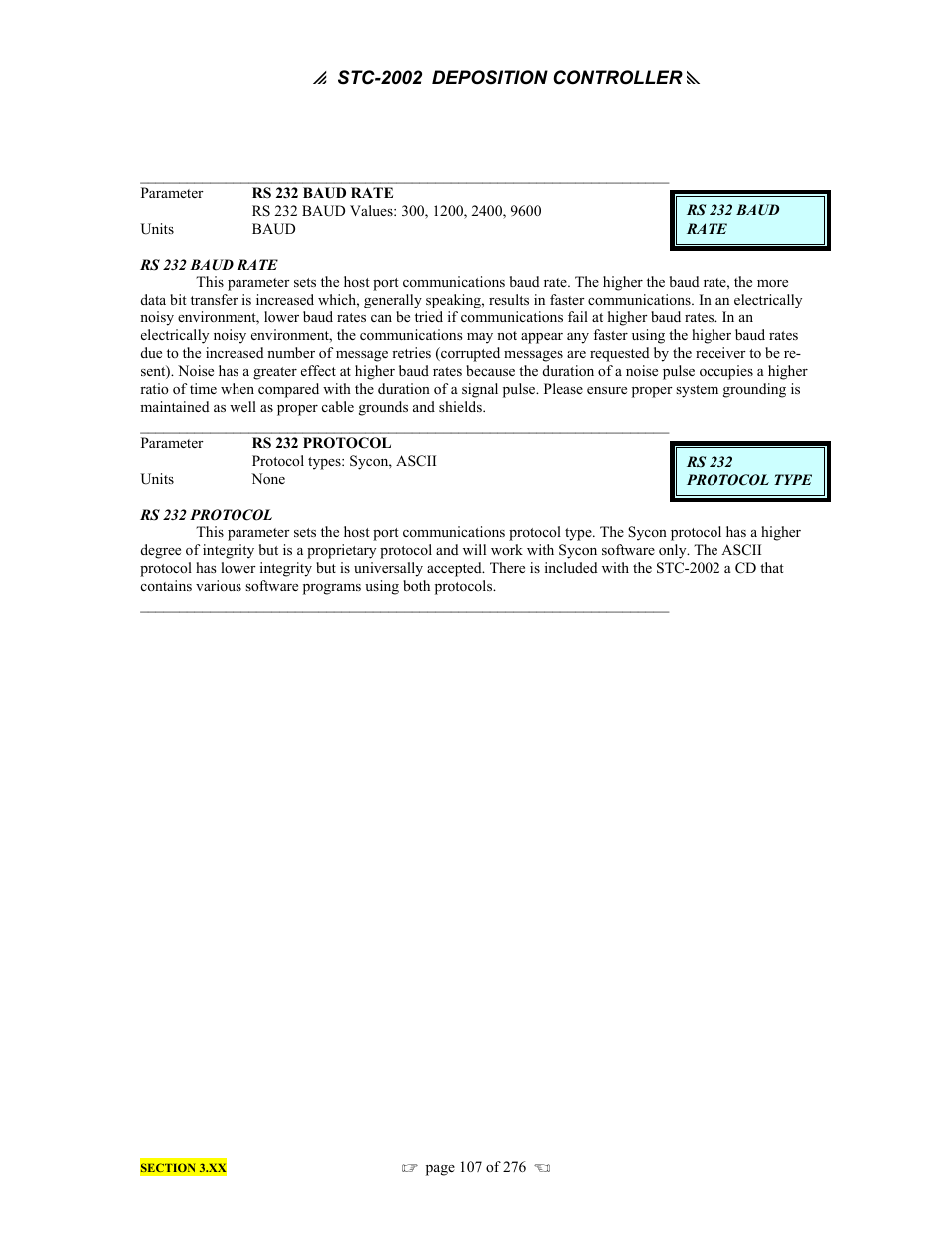 INFICON STC-2002 Thin Film Deposition Controller Operating Manual User Manual | Page 109 / 278