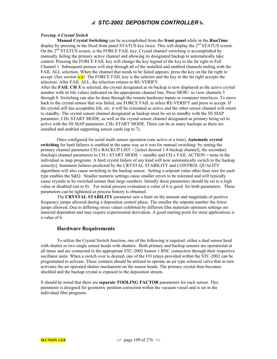 INFICON STC-2002 Thin Film Deposition Controller Operating Manual User Manual | Page 111 / 278
