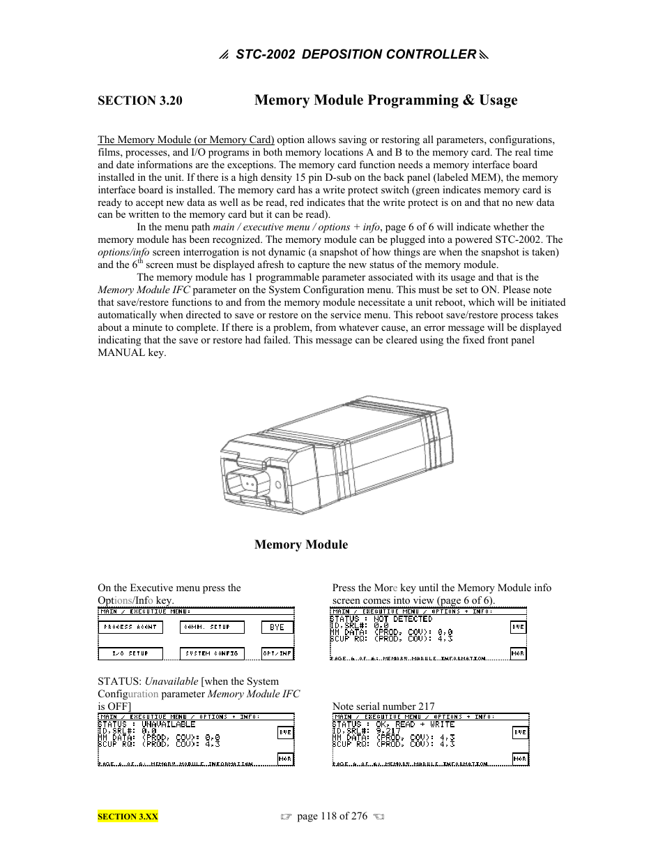 INFICON STC-2002 Thin Film Deposition Controller Operating Manual User Manual | Page 120 / 278