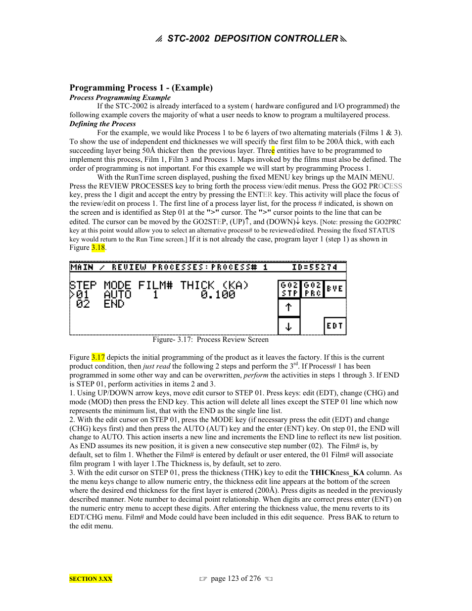 INFICON STC-2002 Thin Film Deposition Controller Operating Manual User Manual | Page 125 / 278