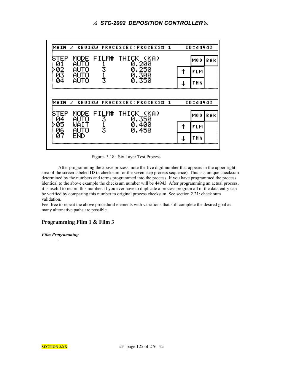 INFICON STC-2002 Thin Film Deposition Controller Operating Manual User Manual | Page 127 / 278