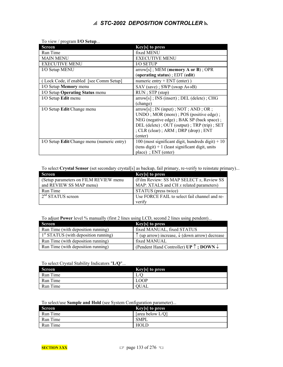 INFICON STC-2002 Thin Film Deposition Controller Operating Manual User Manual | Page 135 / 278