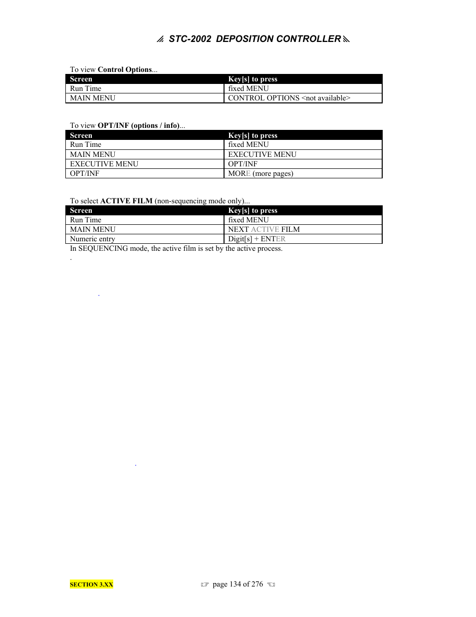 INFICON STC-2002 Thin Film Deposition Controller Operating Manual User Manual | Page 136 / 278