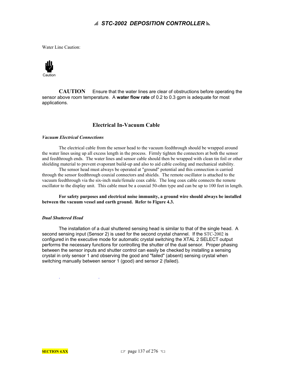 INFICON STC-2002 Thin Film Deposition Controller Operating Manual User Manual | Page 139 / 278