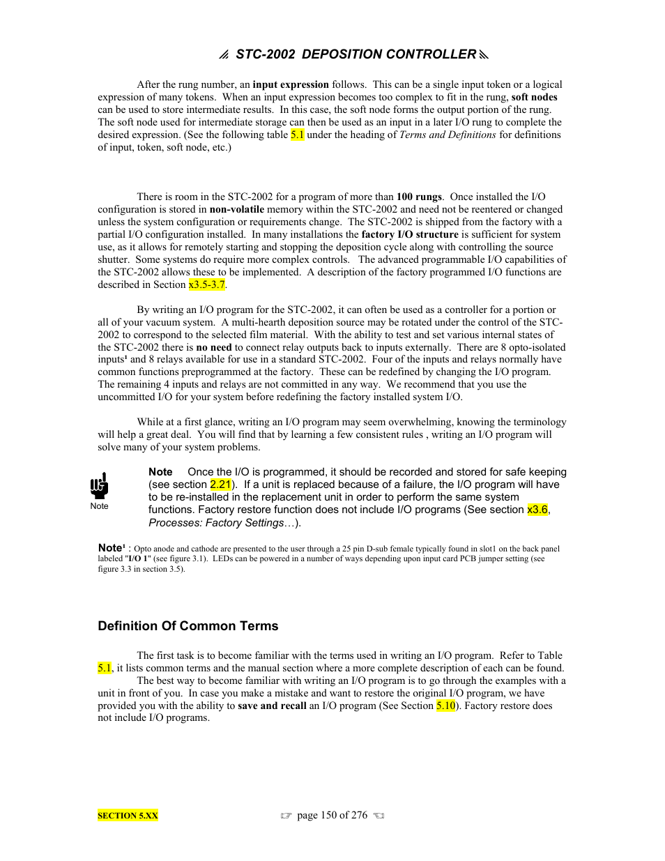 INFICON STC-2002 Thin Film Deposition Controller Operating Manual User Manual | Page 152 / 278