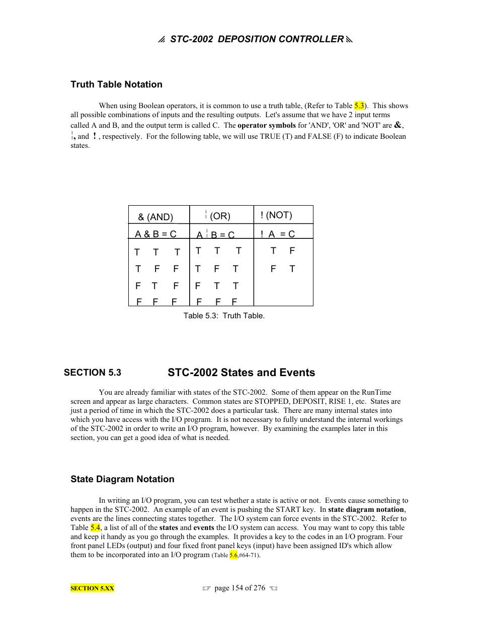 Stc-2002 states and events | INFICON STC-2002 Thin Film Deposition Controller Operating Manual User Manual | Page 156 / 278