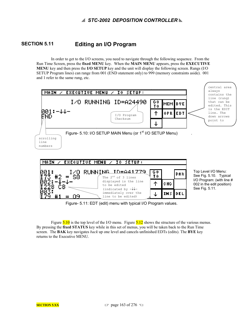 Editing an i/o program, P stc-2002, Deposition controller y | INFICON STC-2002 Thin Film Deposition Controller Operating Manual User Manual | Page 165 / 278