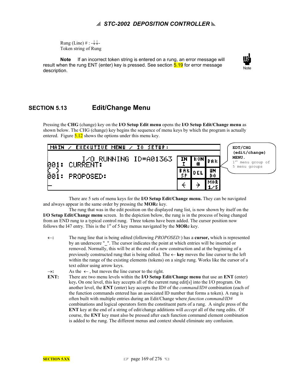 Edit/change menu | INFICON STC-2002 Thin Film Deposition Controller Operating Manual User Manual | Page 171 / 278