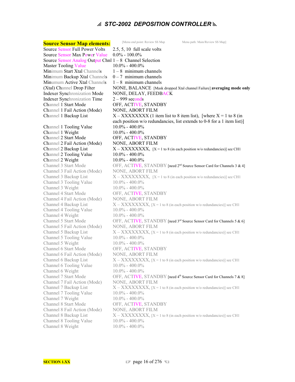 INFICON STC-2002 Thin Film Deposition Controller Operating Manual User Manual | Page 18 / 278