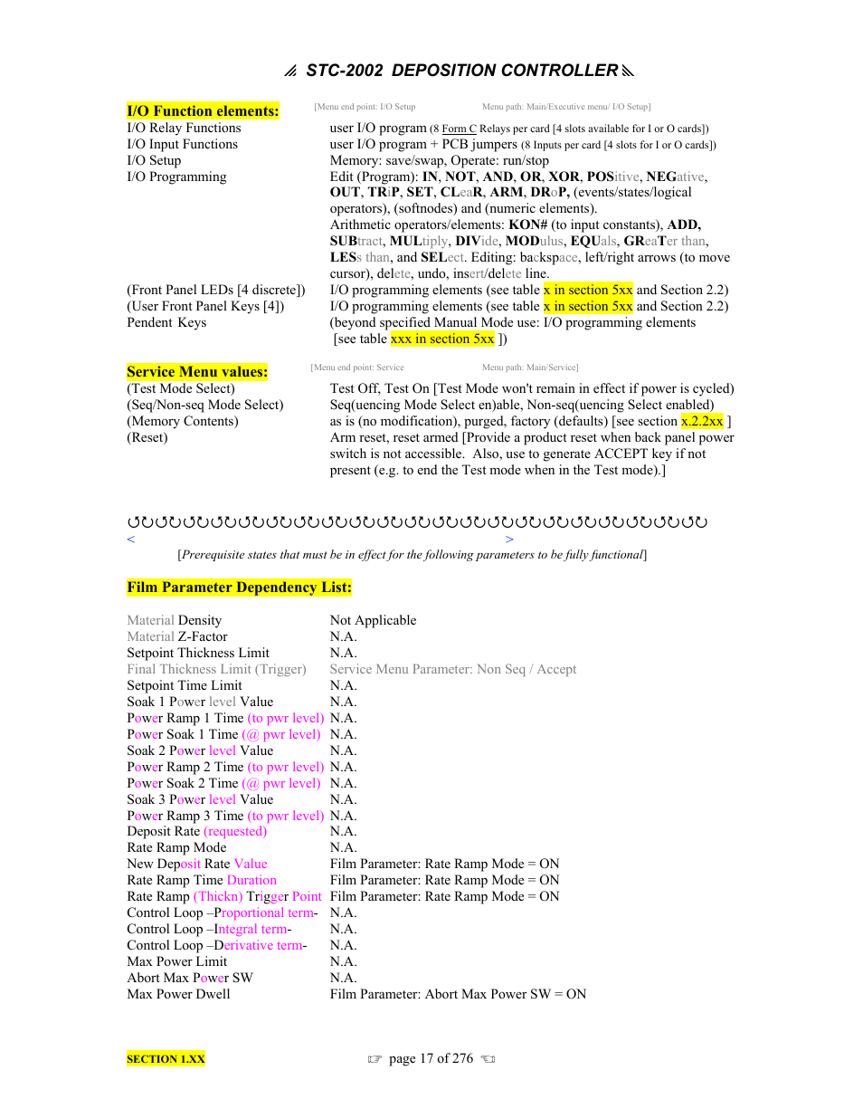 INFICON STC-2002 Thin Film Deposition Controller Operating Manual User Manual | Page 19 / 278