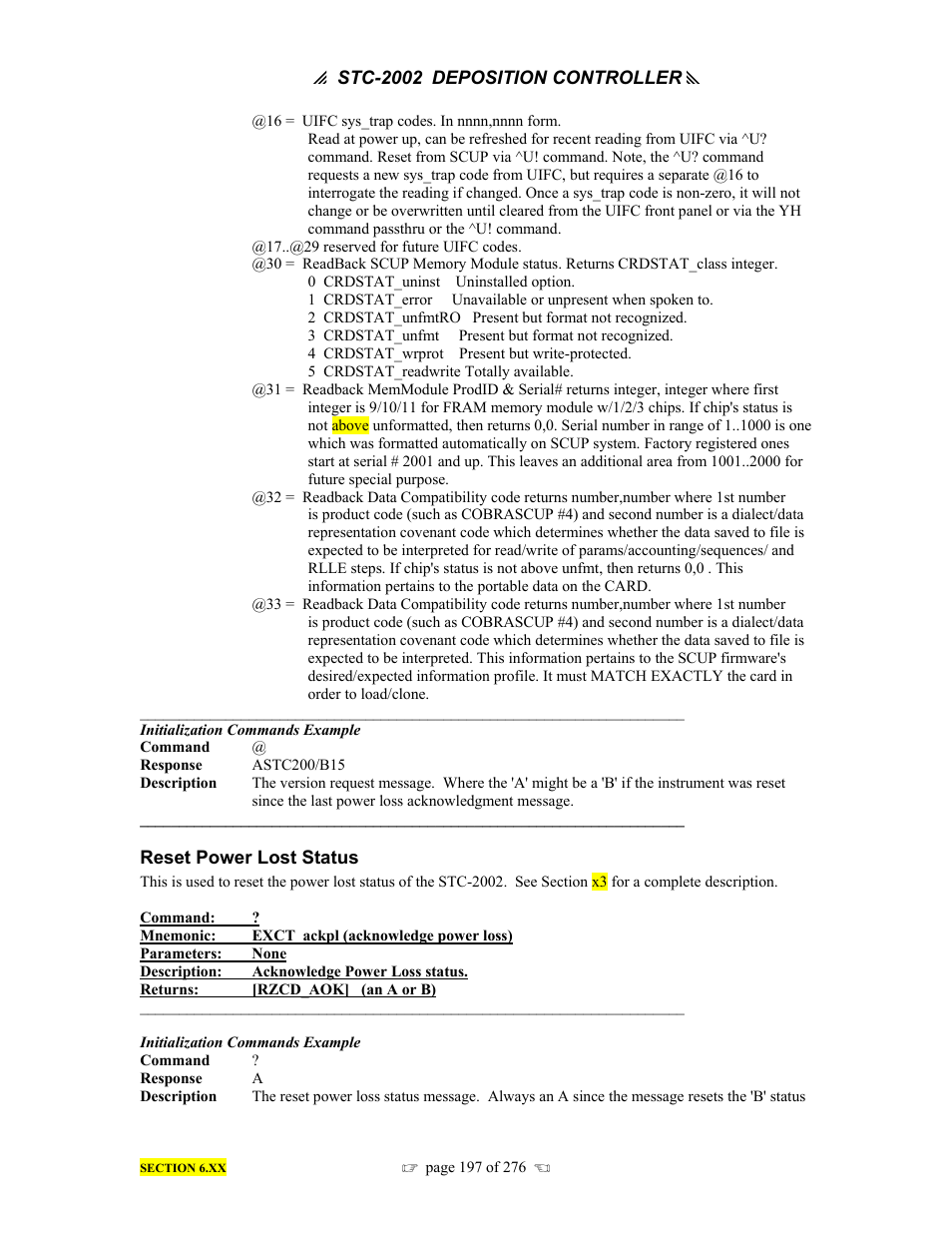 INFICON STC-2002 Thin Film Deposition Controller Operating Manual User Manual | Page 199 / 278