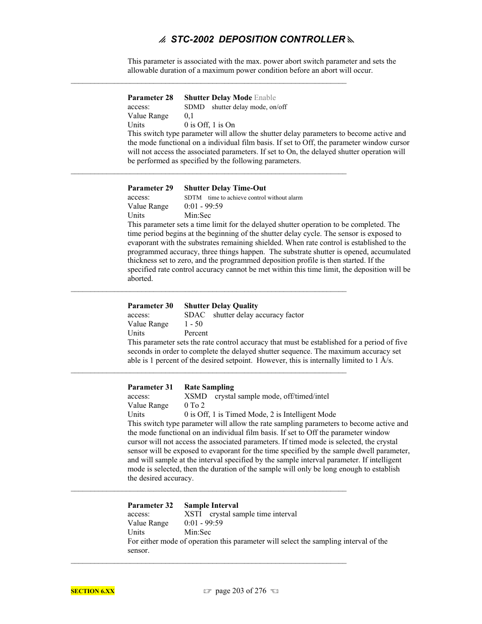 INFICON STC-2002 Thin Film Deposition Controller Operating Manual User Manual | Page 205 / 278