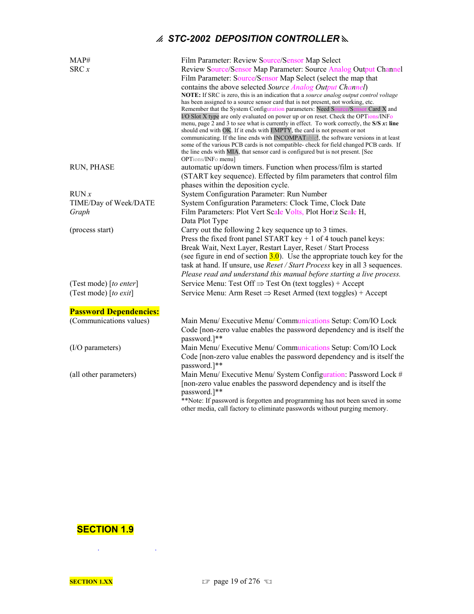 INFICON STC-2002 Thin Film Deposition Controller Operating Manual User Manual | Page 21 / 278