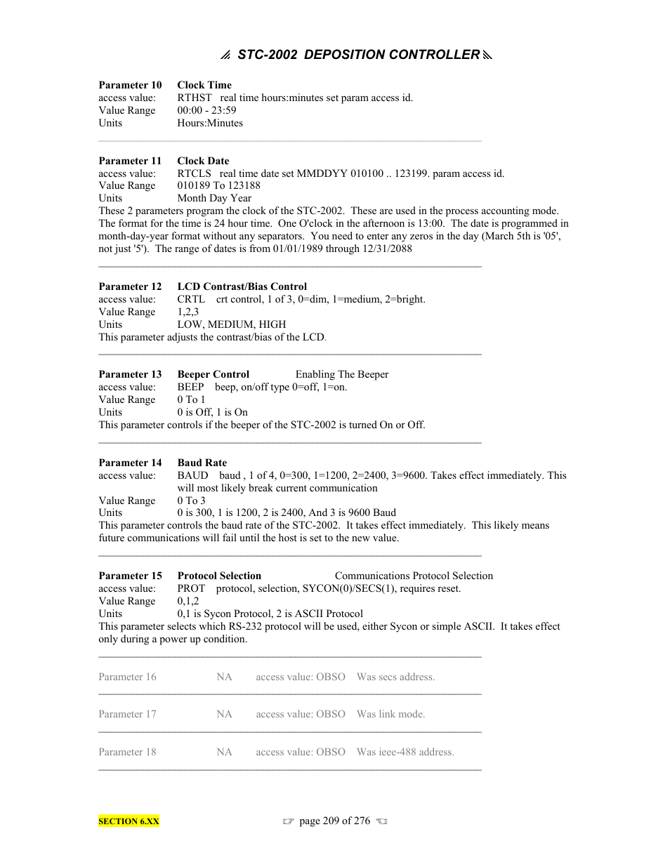 INFICON STC-2002 Thin Film Deposition Controller Operating Manual User Manual | Page 211 / 278