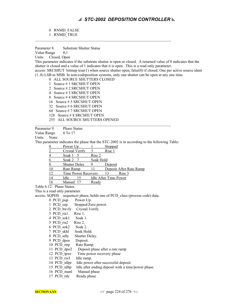 INFICON STC-2002 Thin Film Deposition Controller Operating Manual User Manual | Page 226 / 278