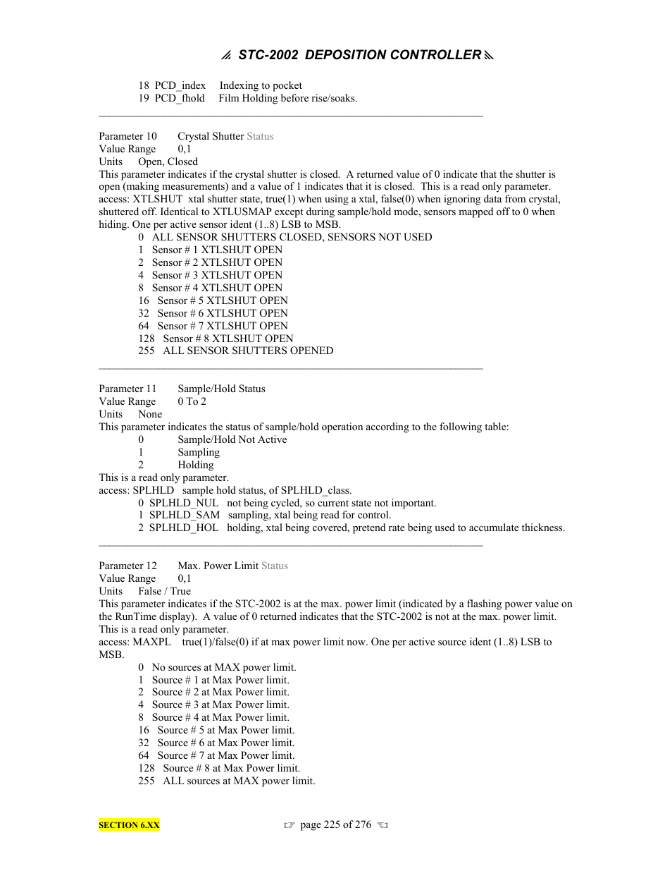 INFICON STC-2002 Thin Film Deposition Controller Operating Manual User Manual | Page 227 / 278