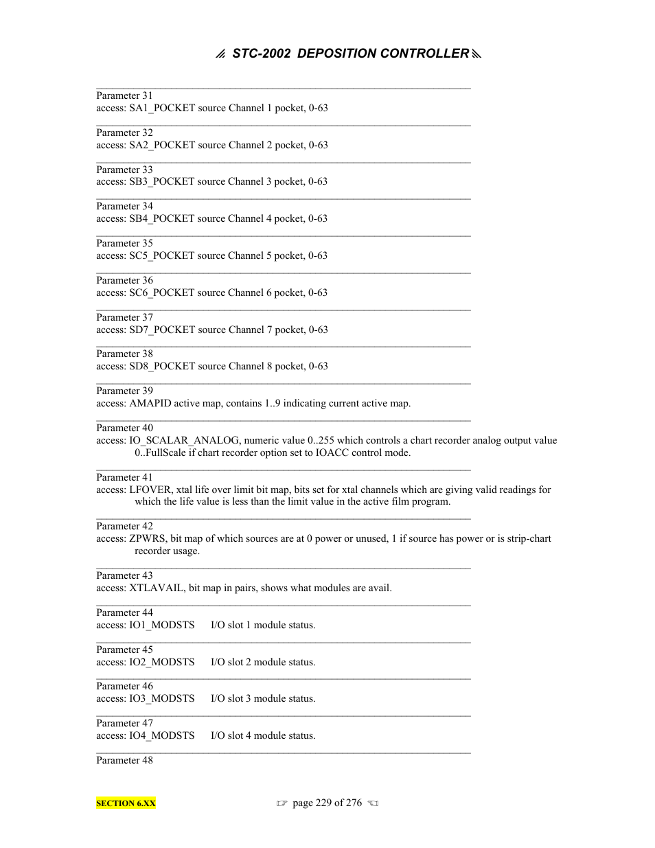 INFICON STC-2002 Thin Film Deposition Controller Operating Manual User Manual | Page 231 / 278