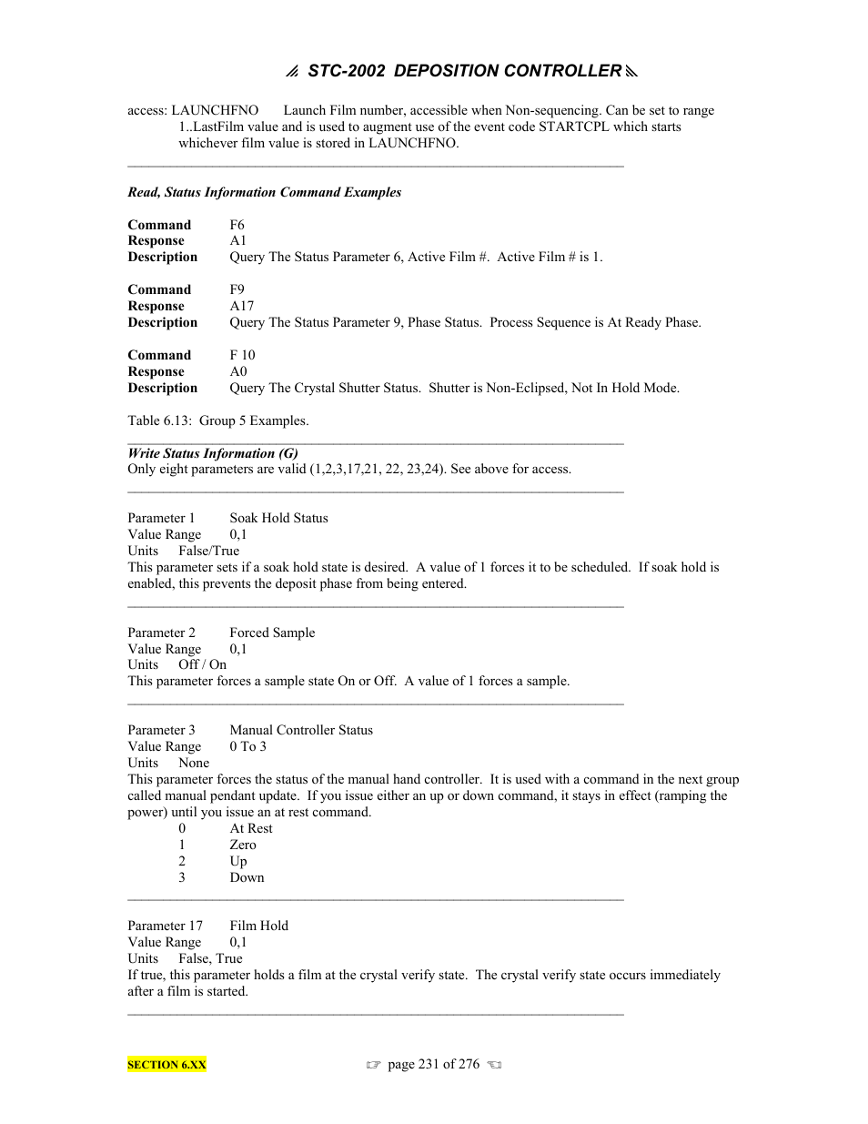 INFICON STC-2002 Thin Film Deposition Controller Operating Manual User Manual | Page 233 / 278
