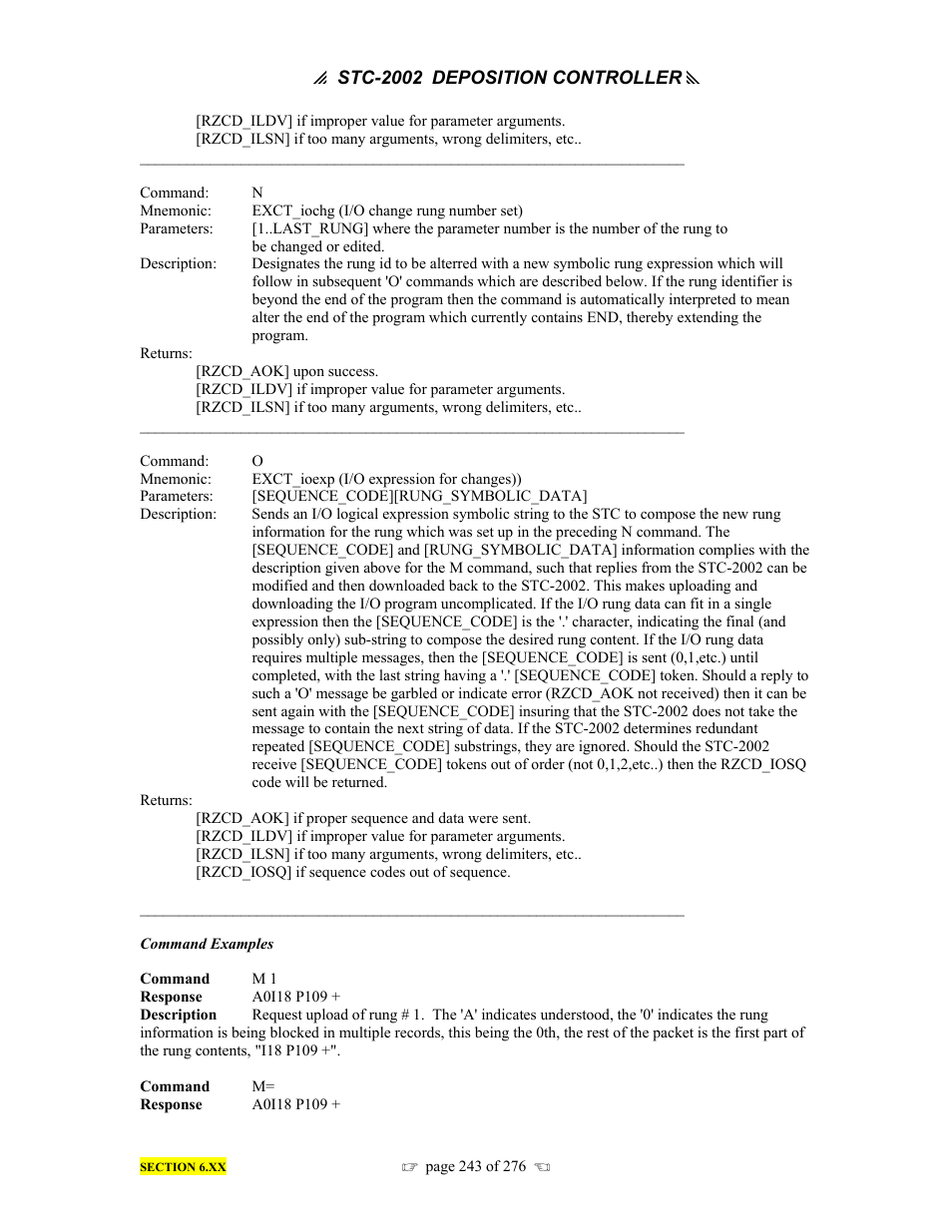 INFICON STC-2002 Thin Film Deposition Controller Operating Manual User Manual | Page 245 / 278