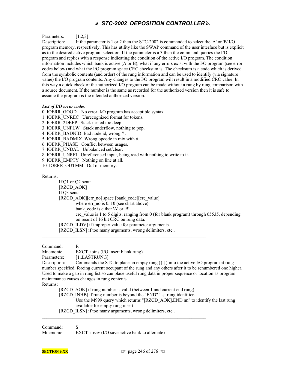 INFICON STC-2002 Thin Film Deposition Controller Operating Manual User Manual | Page 248 / 278