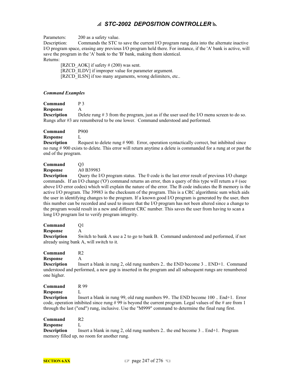 INFICON STC-2002 Thin Film Deposition Controller Operating Manual User Manual | Page 249 / 278